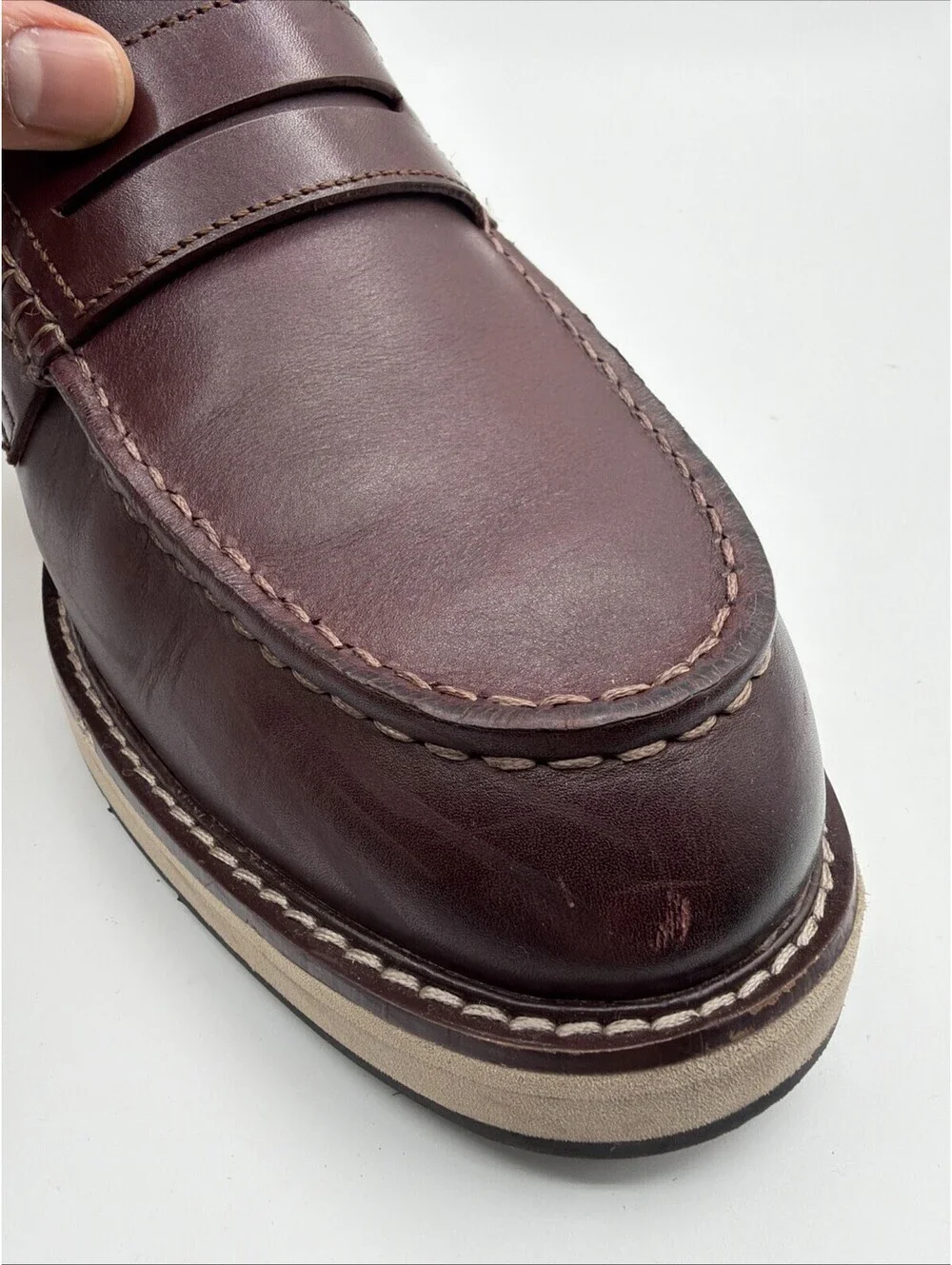 Cole Haan Osborn Grand Penny Loafer Men’s Size 10.5 M Burgundy Leather New